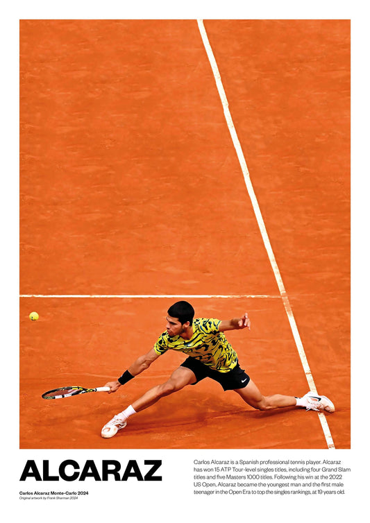 Carlos Alcaraz Poster, Tennis Print, Alcaraz Print Decor, Tennis Star, Sports Wall Art, Carlos Alcaraz Fan Gift, Painting style art