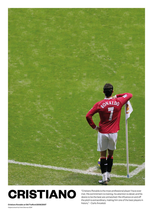 Cristiano Ronaldo - Cr7 - Portugal - Manchester United - Football Poster Print World Cup Vintage Retro A4 A3 A5 print painting - MUFC