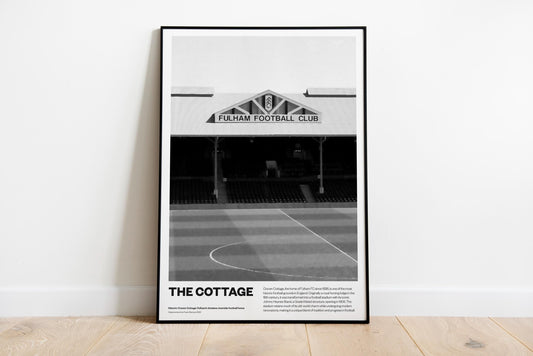 Fulham - Craven Cottage Stadium Poster Print A4 A3 painting, FFC, Emile Smith Rowe, ground