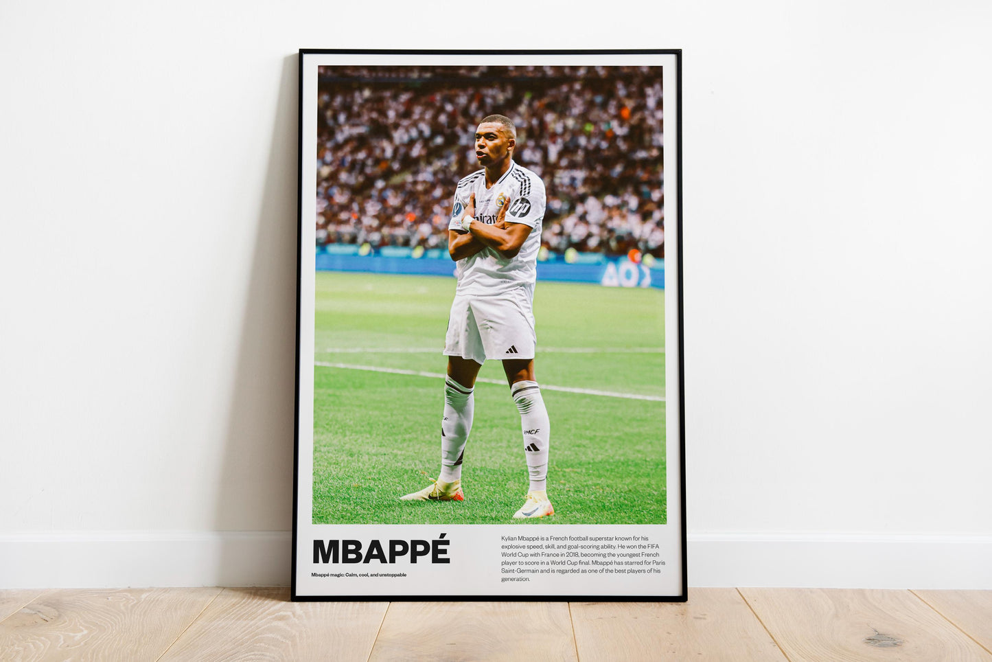 Kylian Mbappé - France PSG - Real Madrid Football Poster Print World Cup Vintage Retro A5 A4 A3 print painting kylian mbappe Paris Jordan