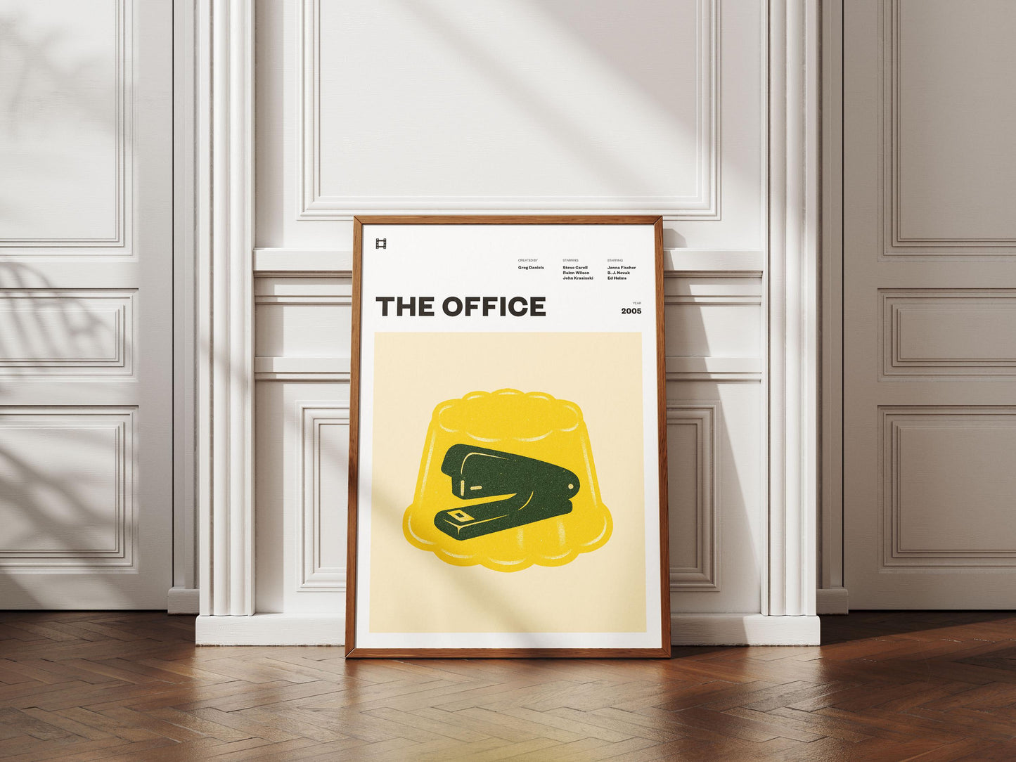 The US Office | Poster Print | Series | Gift | Vintage Retro | Stapler in Jello - Michael Scott - Steve Carell - The Office - Jelly Dwight