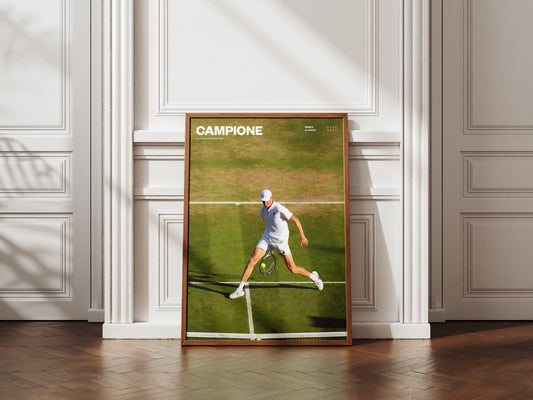 Jannik Sinner Poster oil painting print, Tennis Print, Print Decor, Sports Wall Art, Roland Garros Fan Gift, Painting style, Wimbledon 2025