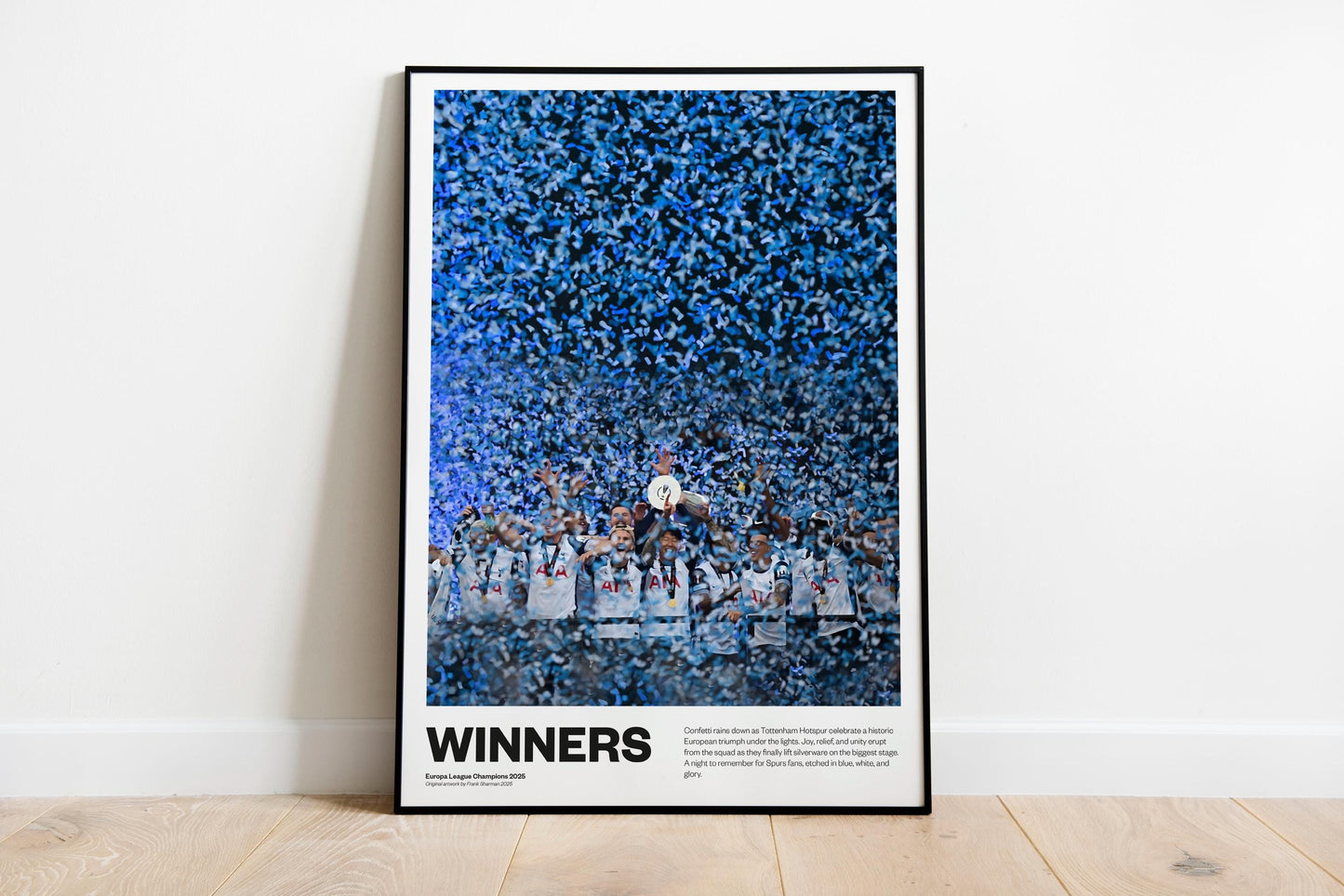 Tottenham Hotspur - Europa League winners - trophy lift - Stadium Poster Print A4 A3 painting, Spurs, son heung-min