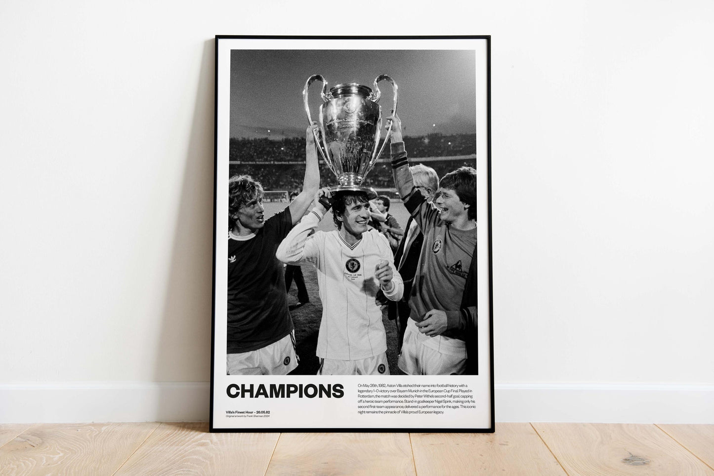 Aston Villa 1982 European Cup Final Poster – Rotterdam Victory Football Print - Champions League