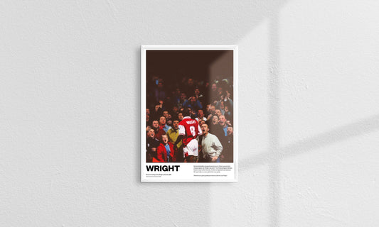 Ian Wright Arsenal Football Poster Print Vintage Retro A5 A4 A3 print painting England Wrighty AFC