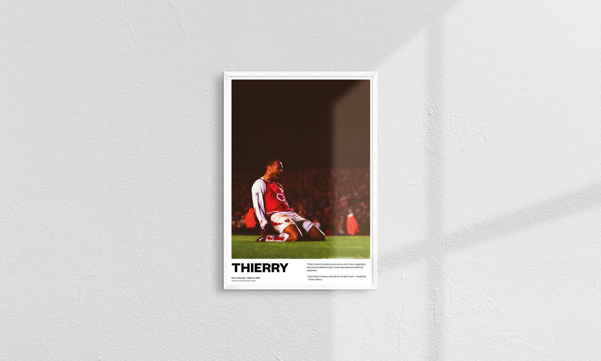 Thierry Henry France Arsenal Football Poster Print World Cup Vintage Retro A4 print painting