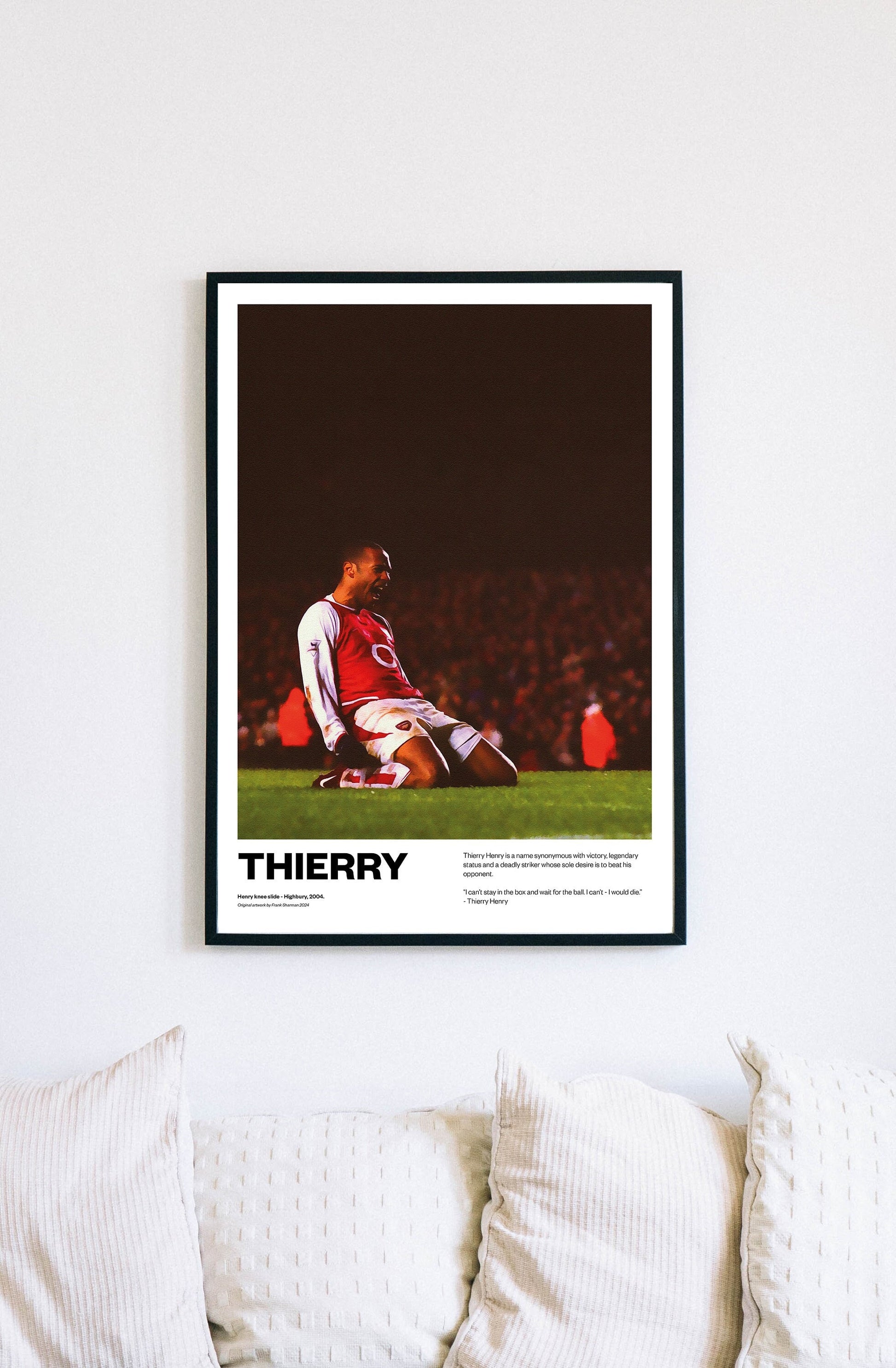 Thierry Henry France Arsenal Football Poster Print World Cup Vintage Retro A4 print painting