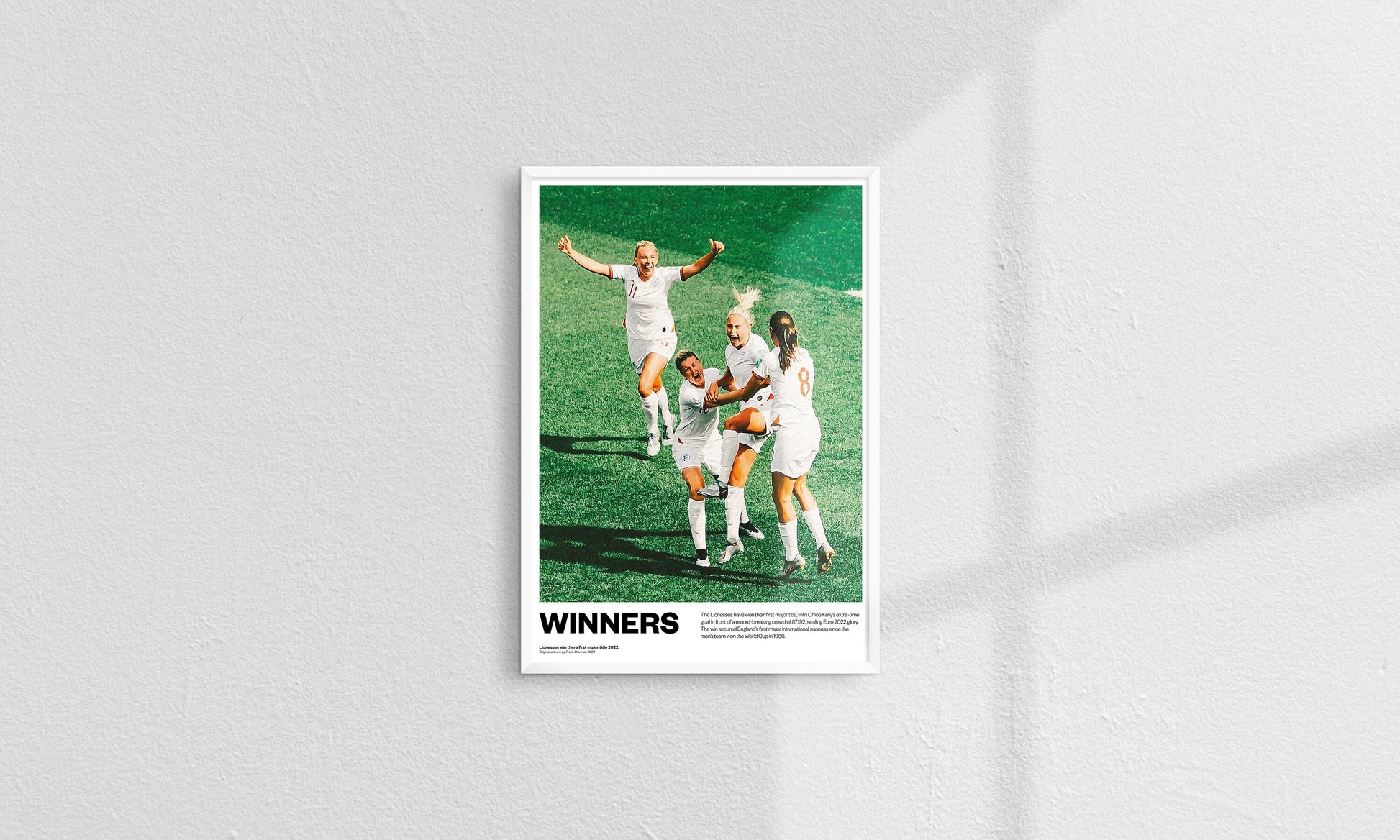 England Lionesses Ladies Football Poster Print Vintage Retro A5 A4 A3 print painting Lucy Bronze, Jill Scott, Lauren Hemp, Mary Earps