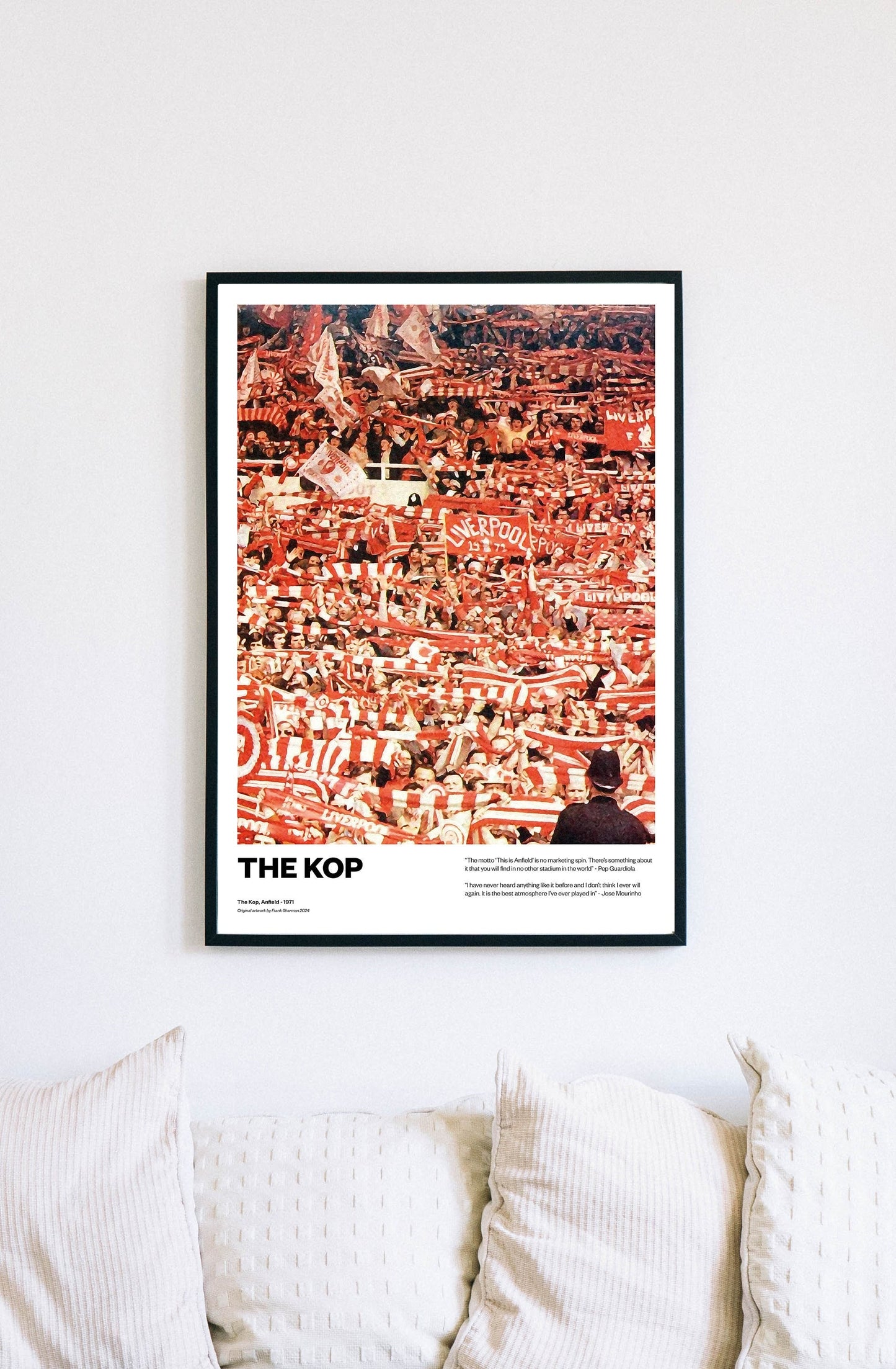 Liverpool Lfc Anfield The Kop, Jurgen Klopp Football Poster Print Vintage Retro A4 print painting