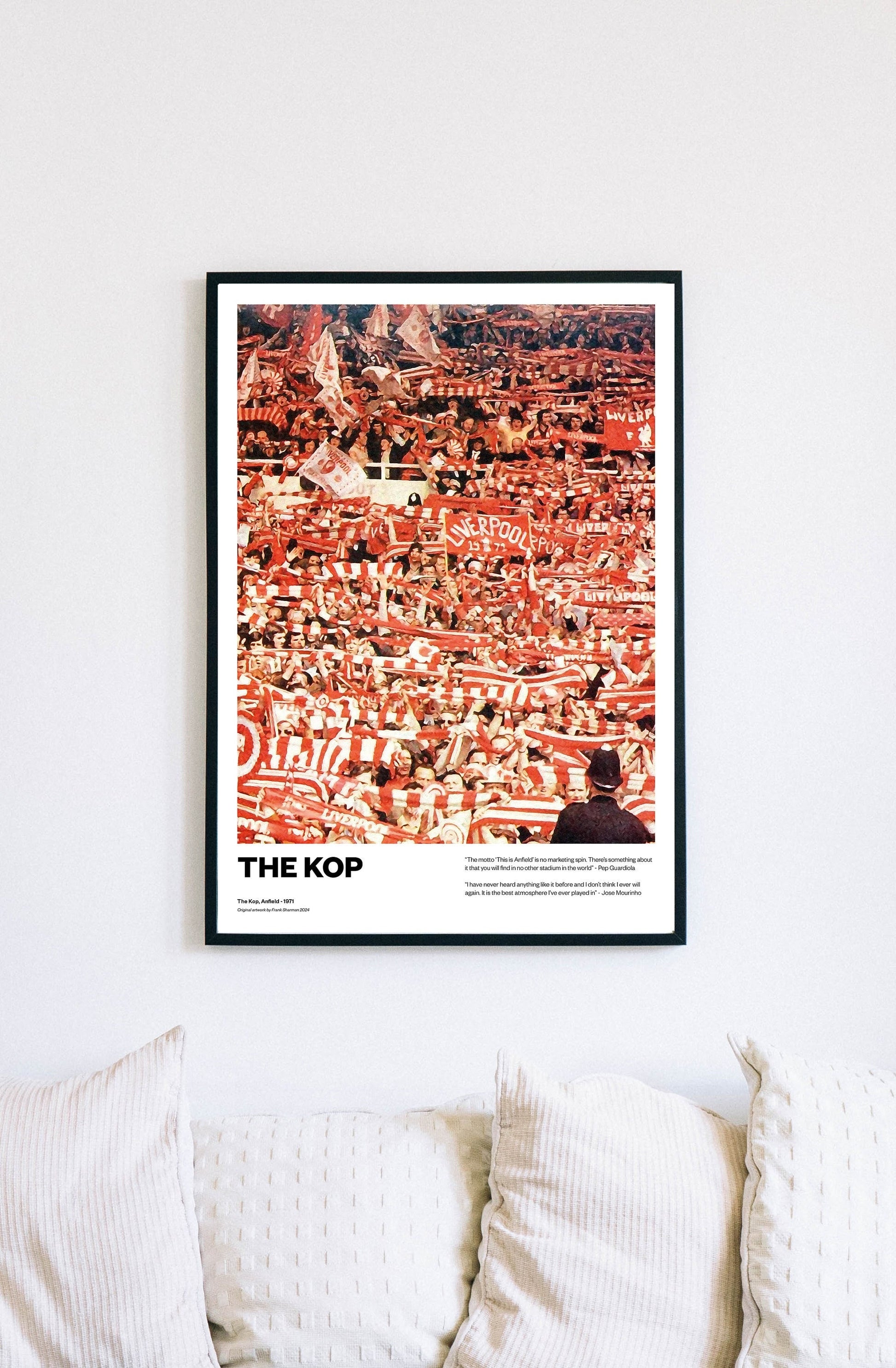Liverpool Lfc Anfield The Kop, Jurgen Klopp Football Poster Print Vintage Retro A4 print painting