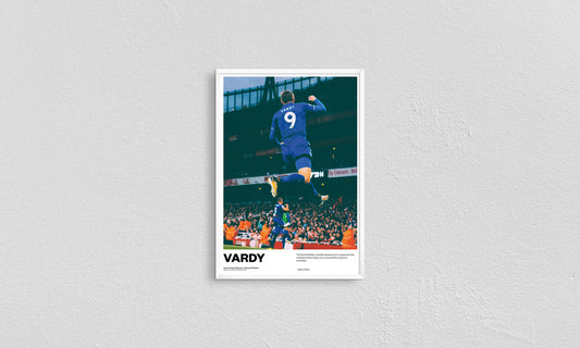 Jamie Vardy Leicester City Football Poster Print A5 A4 A3 painting, Claudio Ranieri, premier league winners champions, lcfc