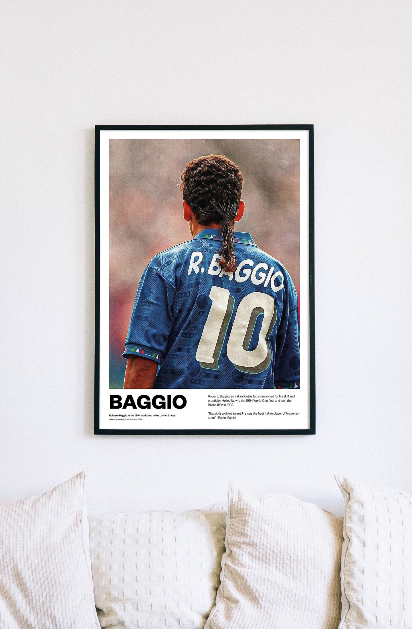 Roberto Baggio 1994 world cup poster