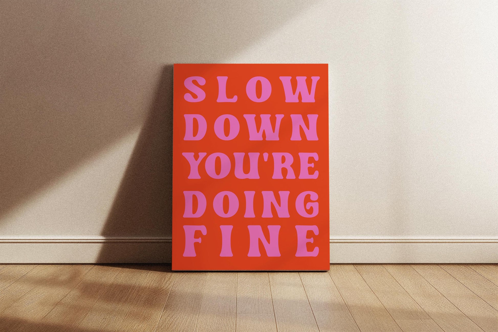 Slow down you're doing fine - Vintage Music Wall Art - Retro Lyrics Poster - Music Prints - Vintage Band Decor - Living Room Poster