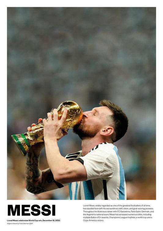 Lionel Messi - World Cup - Painting Vintage football memorabilia poster print retro Argentina national team A5 A4 A3 print painting