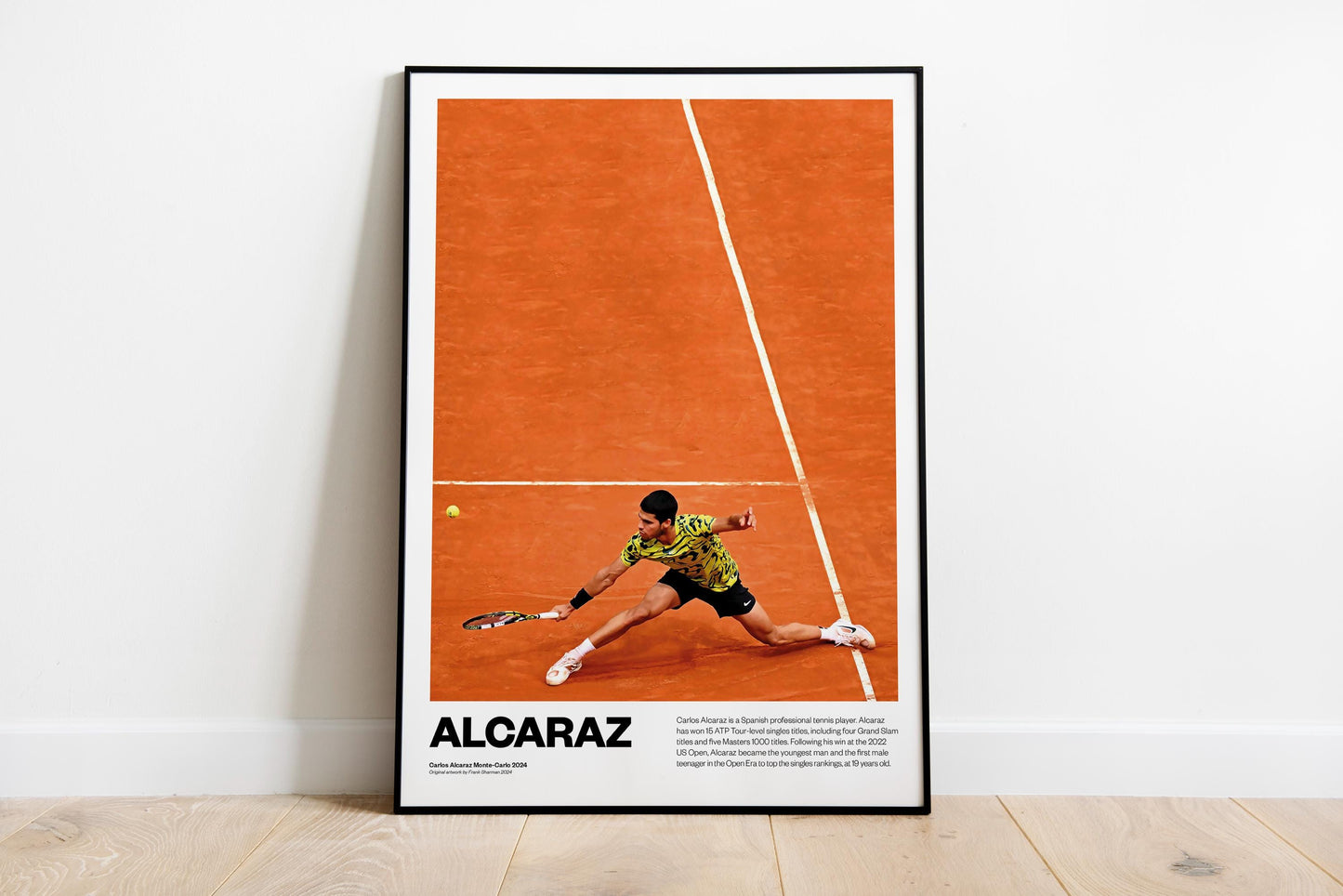 Carlos Alcaraz Poster, Tennis Print, Alcaraz Print Decor, Tennis Star, Sports Wall Art, Carlos Alcaraz Fan Gift, Painting style art