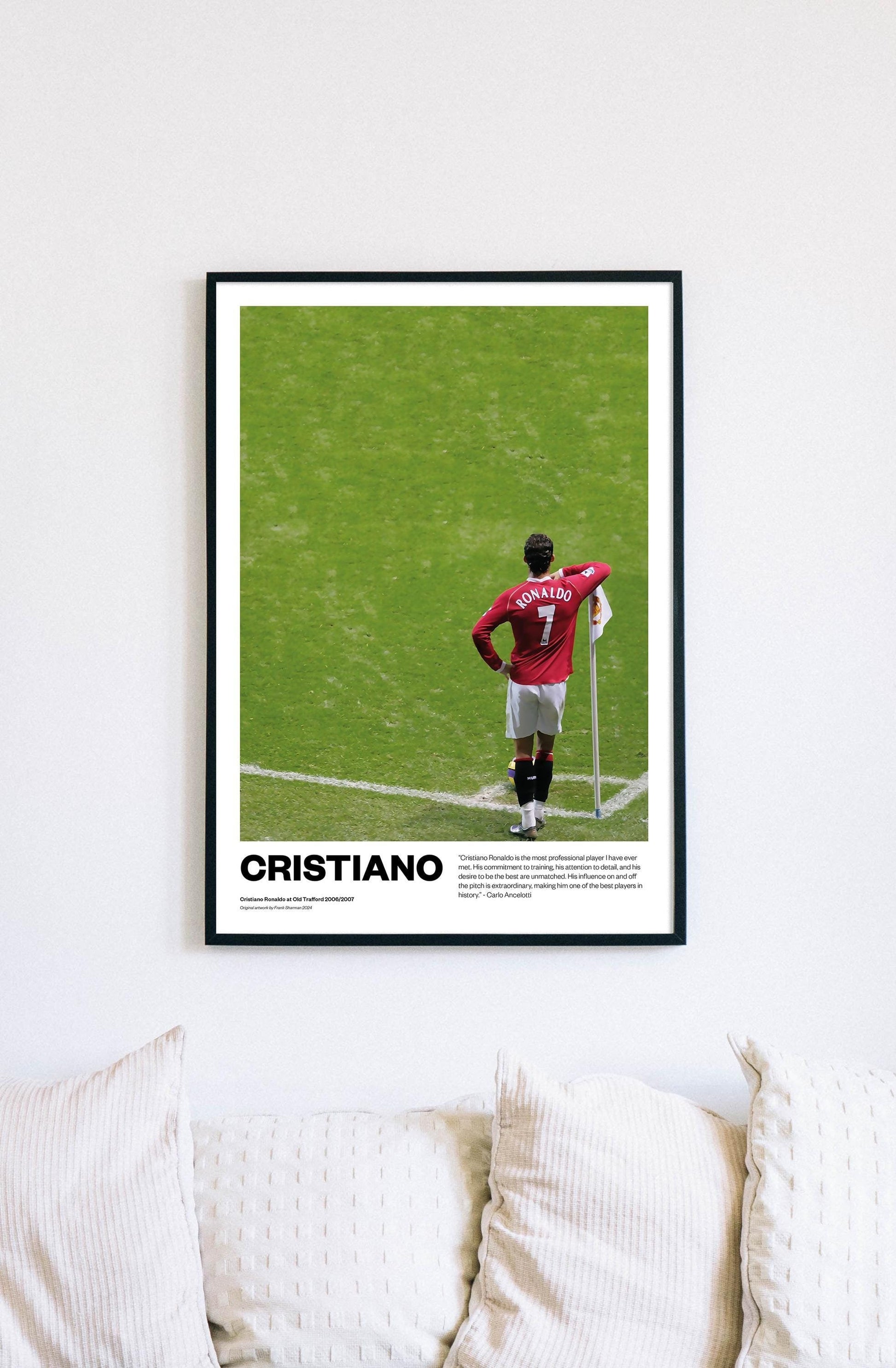 Cristiano Ronaldo - Cr7 - Portugal - Manchester United - Football Poster Print World Cup Vintage Retro A4 A3 A5 print painting - MUFC