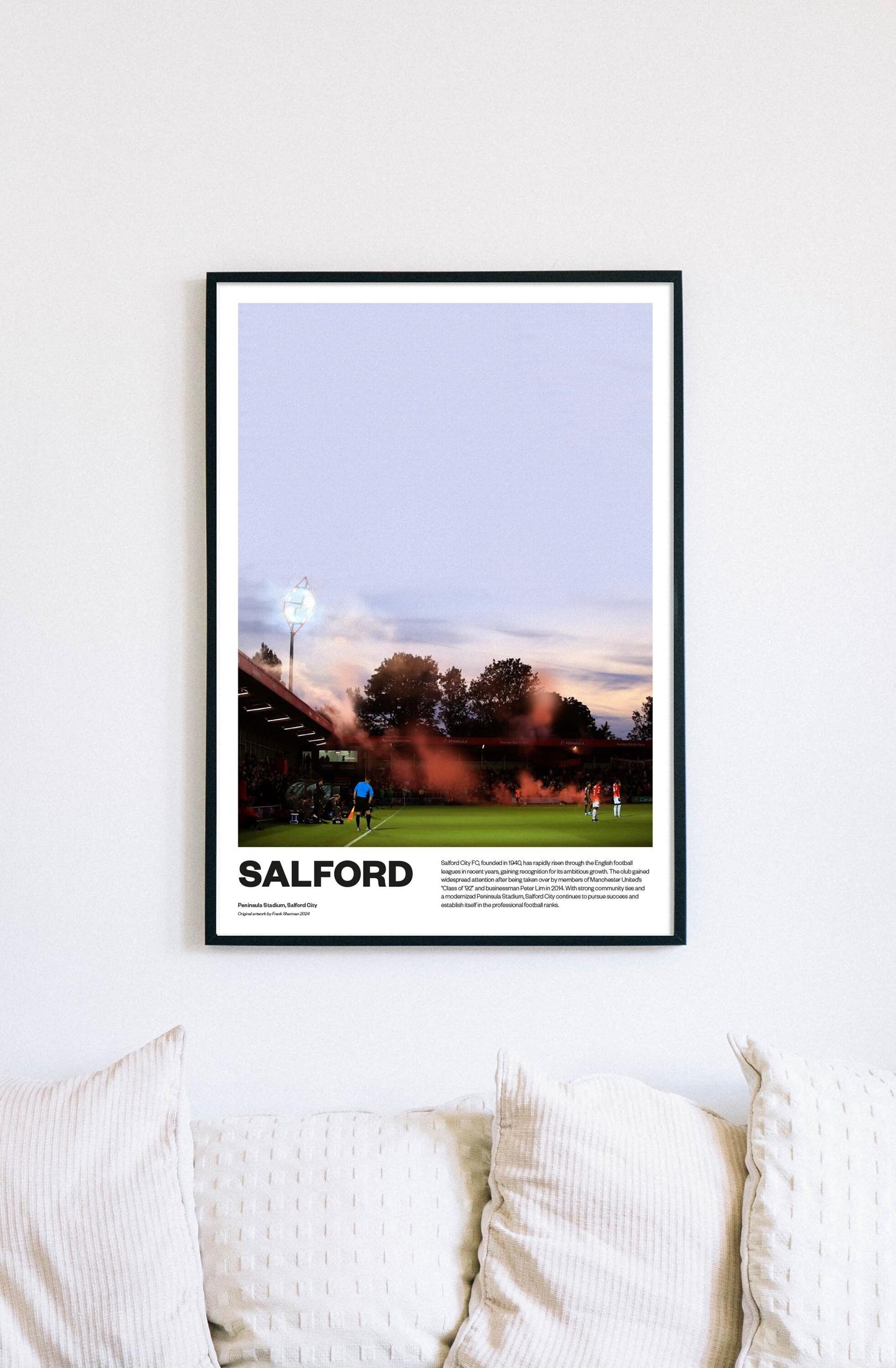 Salford City - Peninsula Stadium - Poster Print A4 A3 painting - Stadium ground - Class of ‘92