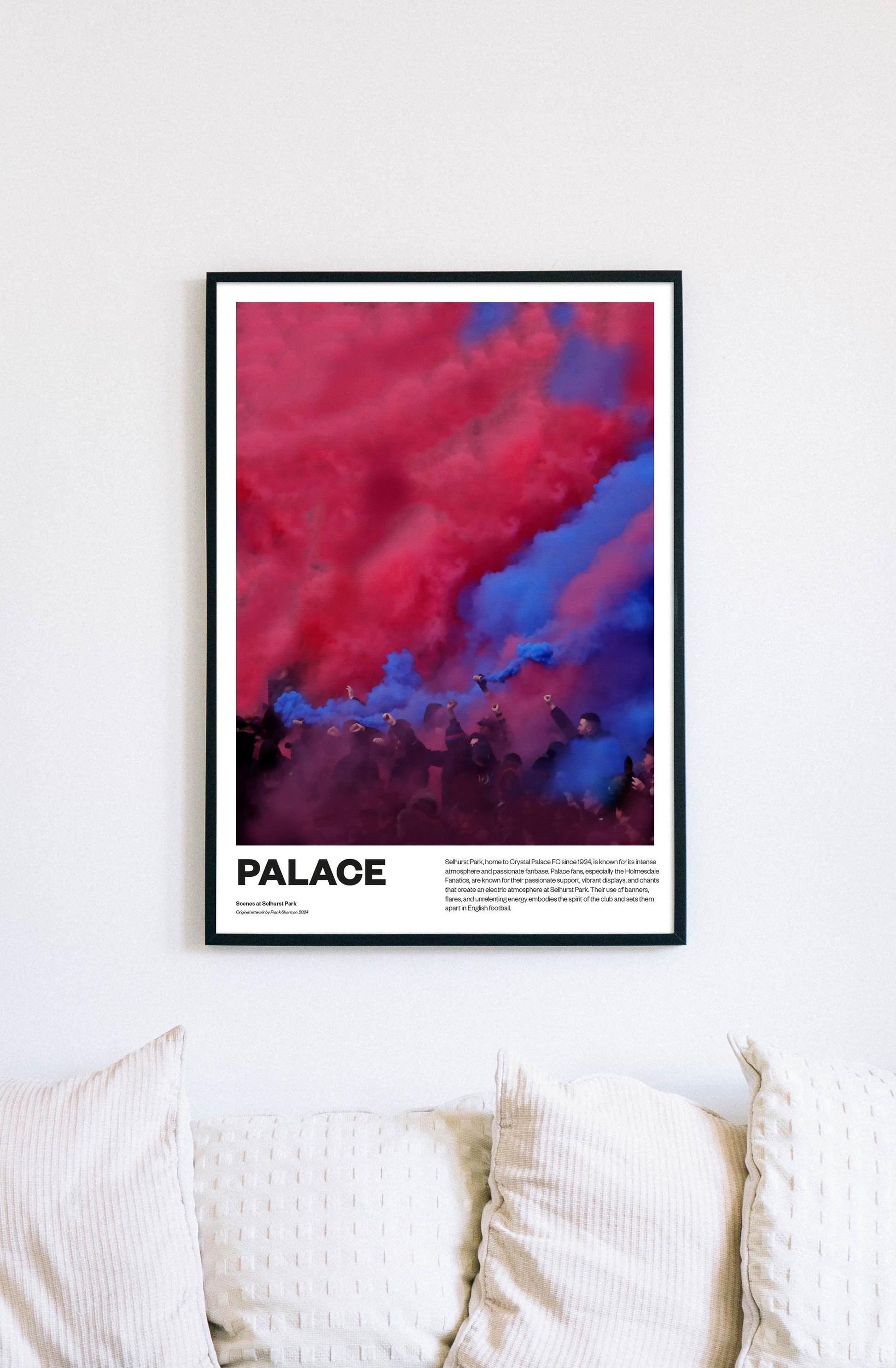 Crystal Palace - Selhurst Park - Poster Print A4 A3 painting - Stadium ground - Ultras - Holmesdale Fanatics