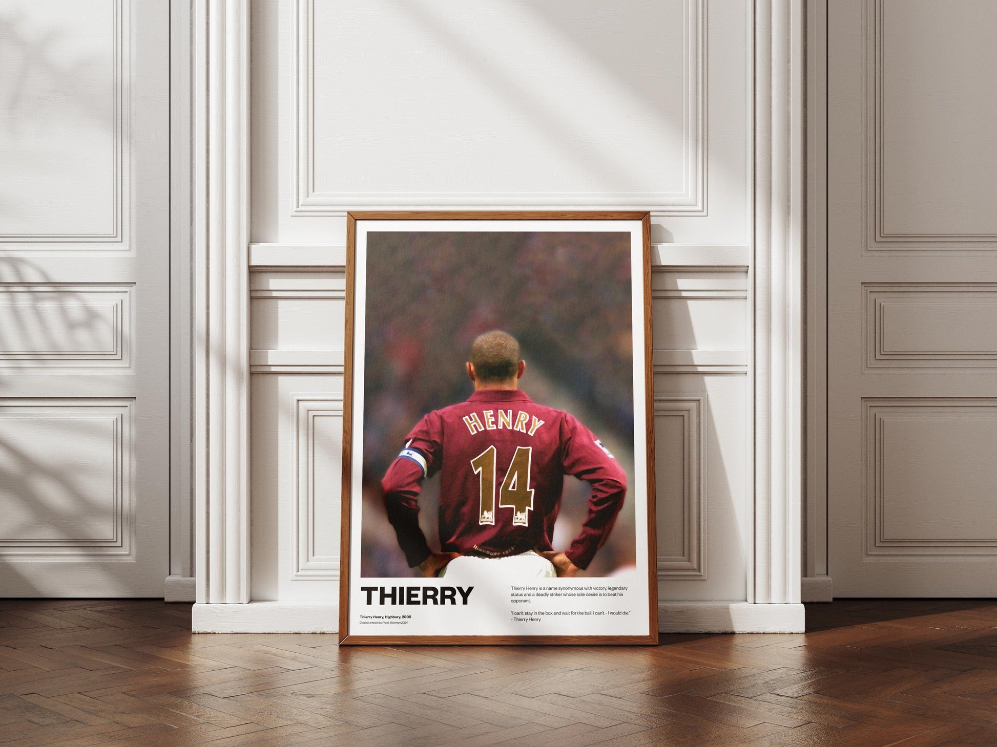 Thierry Henry France Arsenal Football Poster Print World Cup Vintage Retro A5 A4 A3 print painting, invincibles, Highbury