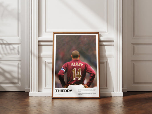 Thierry Henry France Arsenal Football Poster Print World Cup Vintage Retro A5 A4 A3 print painting, invincibles, Highbury