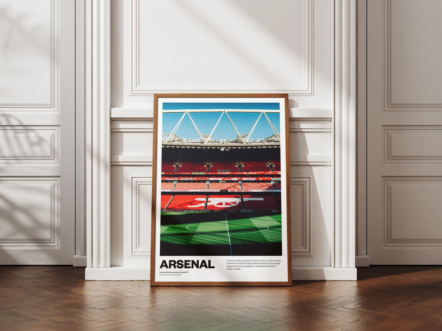 Arsenal Football Poster Print Vintage Retro A4 A3 print painting AFC Gunners Henry, Saka, Ødegaard, Rice, Wright | Emirates Stadium