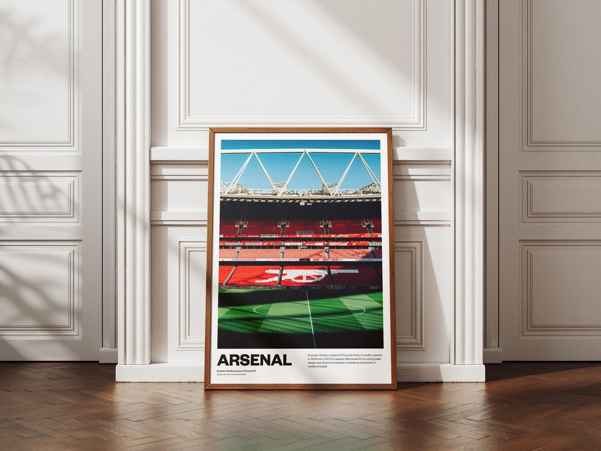 Arsenal Football Poster Print Vintage Retro A4 A3 print painting AFC Gunners Henry, Saka, Ødegaard, Rice, Wright | Emirates Stadium