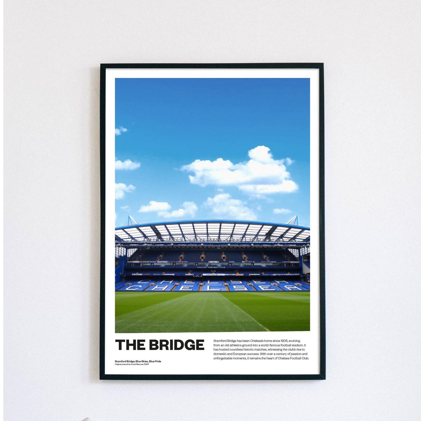 Chelsea fc Football Poster Print Vintage Retro A4 print painting England - Ice cold - The Blues - Stamford Bridge - Cole Palmer