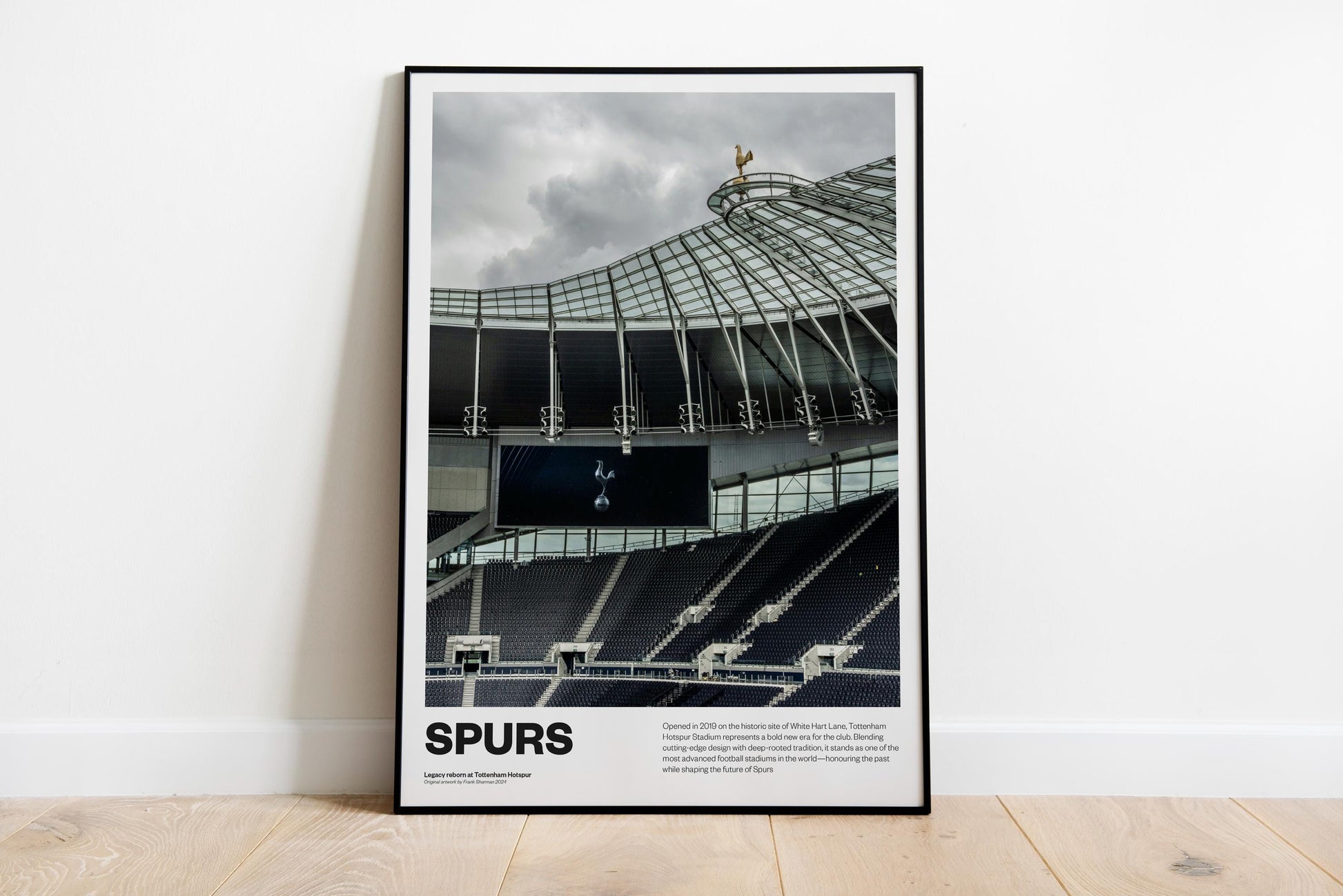 Tottenham Hotspur White Hart Lane - Stadium Poster Print A4 A3 painting, ground, Spurs