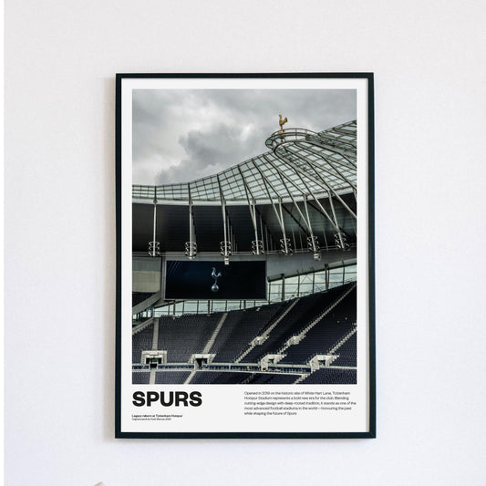 Tottenham Hotspur White Hart Lane - Stadium Poster Print A4 A3 painting, ground, Spurs