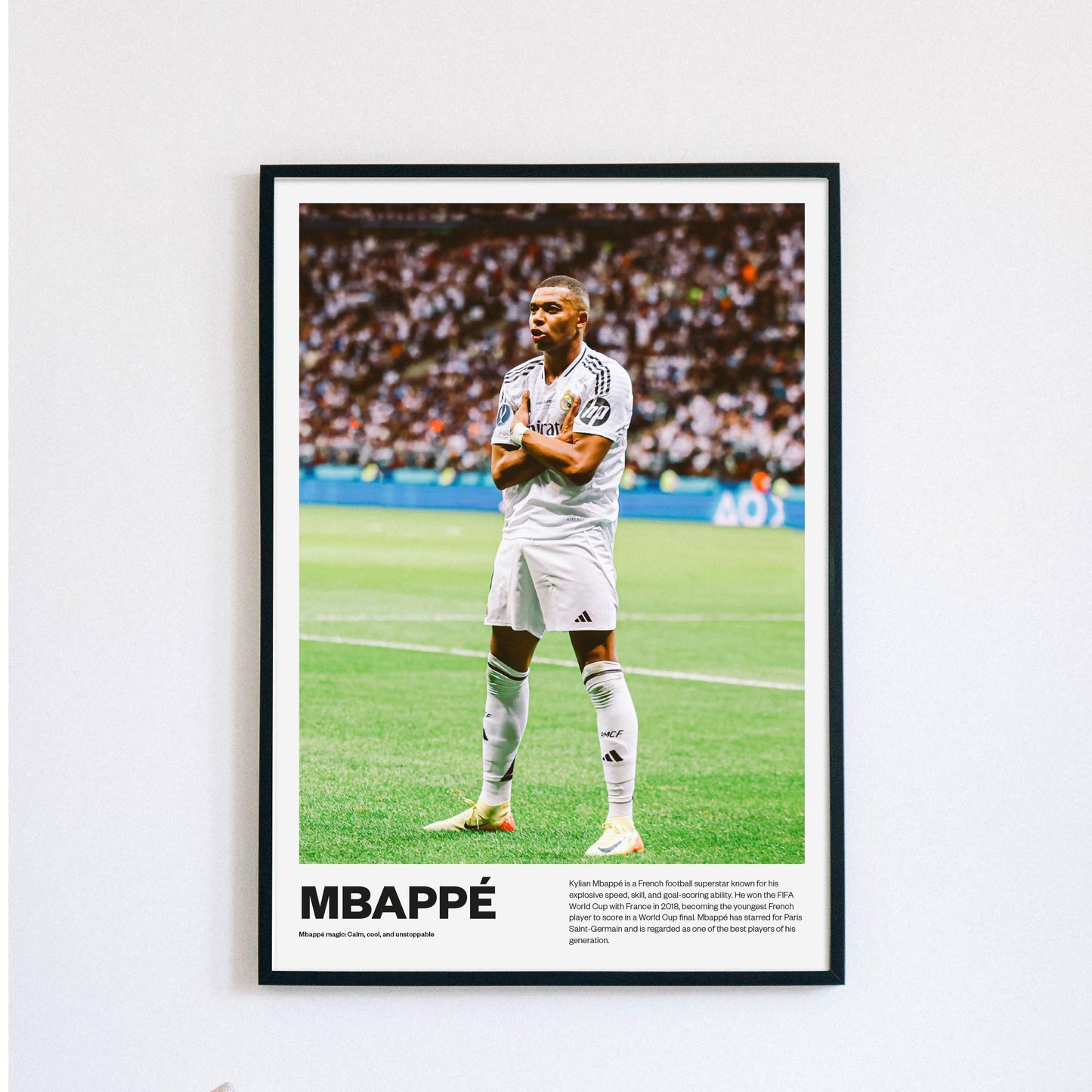 Kylian Mbappé - France PSG - Real Madrid Football Poster Print World Cup Vintage Retro A5 A4 A3 print painting kylian mbappe Paris Jordan