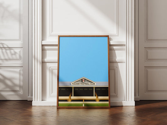 Fulham Lego style - Craven Cottage Stadium Poster Print A4 A3 painting, FFC, Emile Smith Rowe, ground