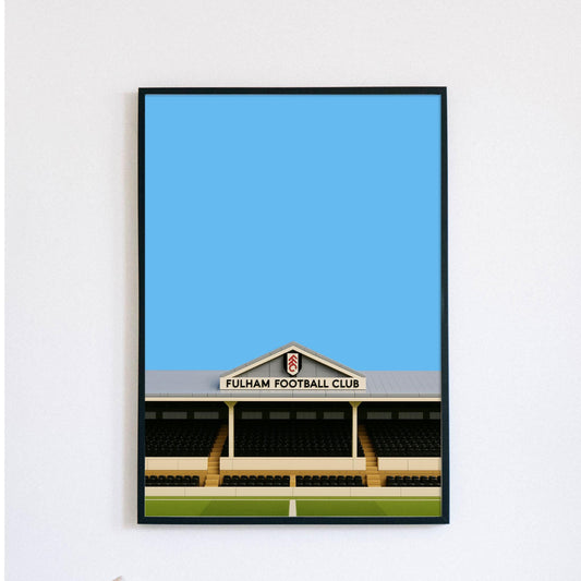 Fulham Lego style - Craven Cottage Stadium Poster Print A4 A3 painting, FFC, Emile Smith Rowe, ground
