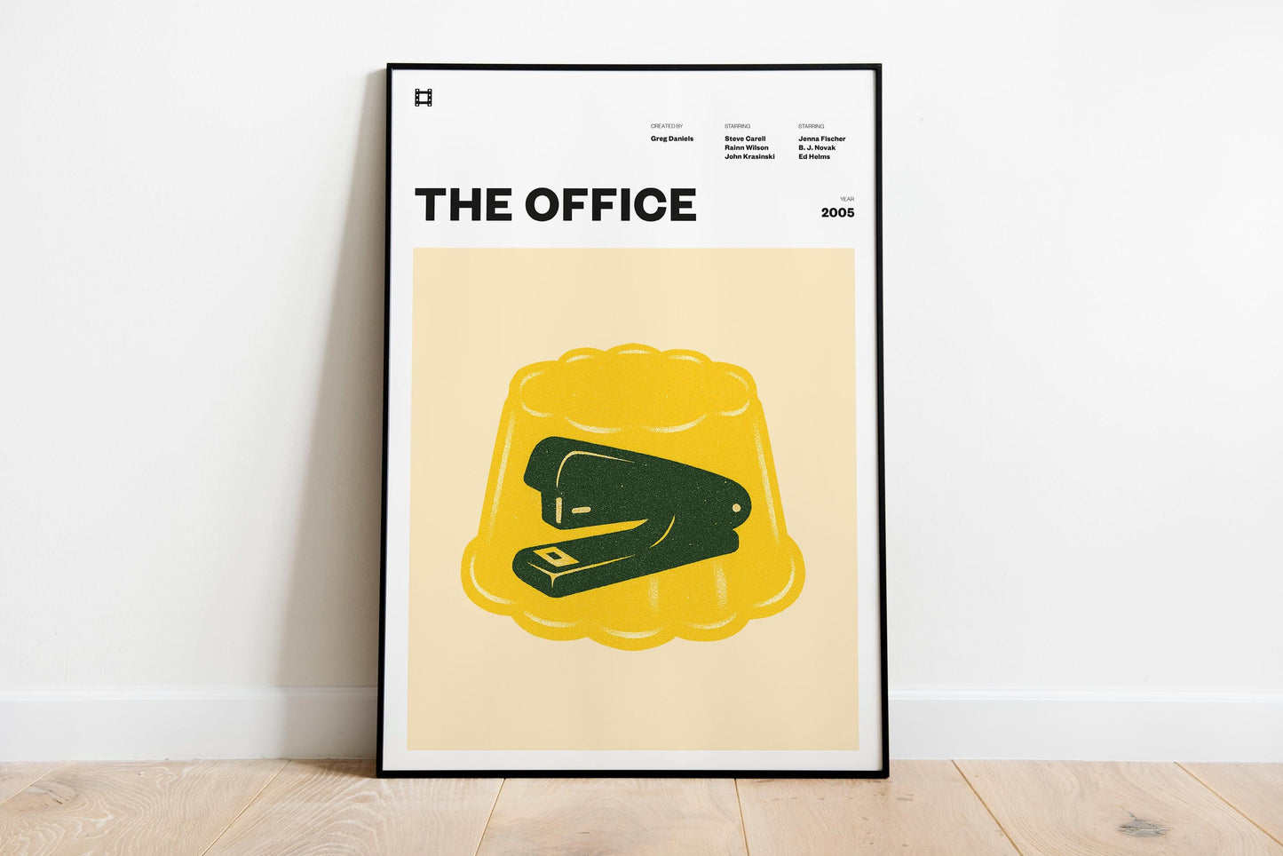 The US Office | Poster Print | Series | Gift | Vintage Retro | Stapler in Jello - Michael Scott - Steve Carell - The Office - Jelly Dwight