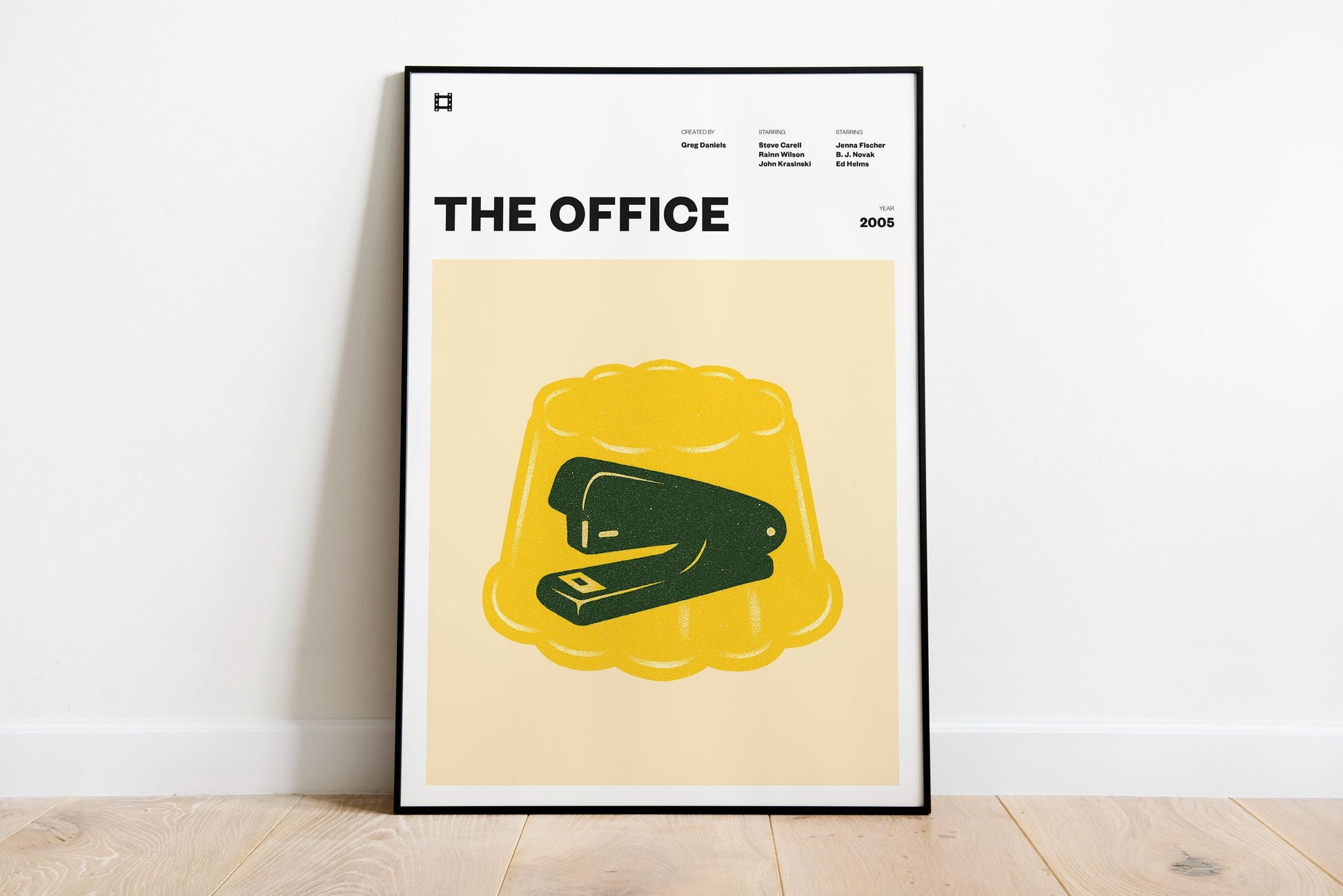 The US Office | Poster Print | Series | Gift | Vintage Retro | Stapler in Jello - Michael Scott - Steve Carell - The Office - Jelly Dwight