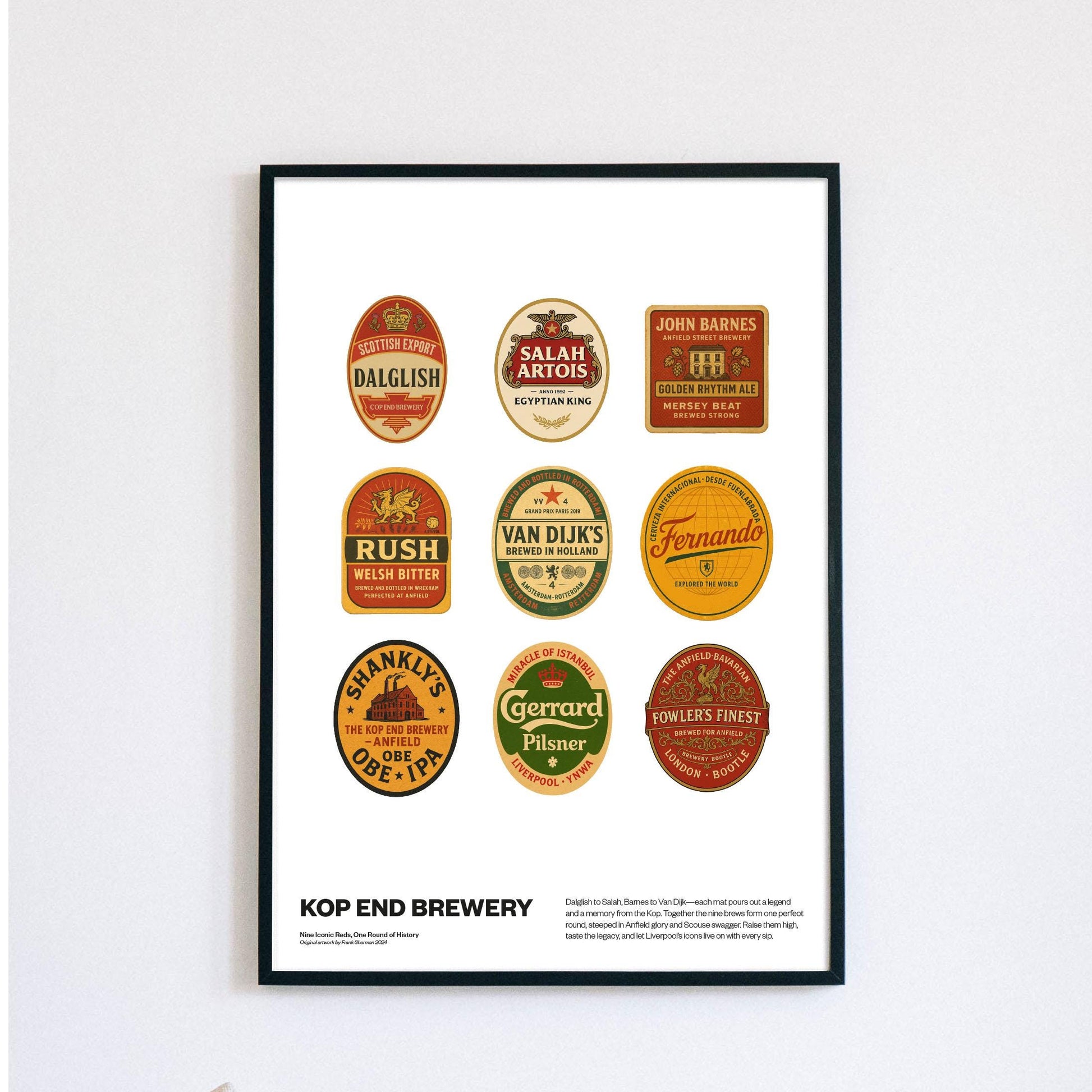 Liverpool legends - Beer mat poster - 2025 Premier League winners | Anfield, Liverpool FC Poster, Wall Art, Home Decor, Gift, Print LFC