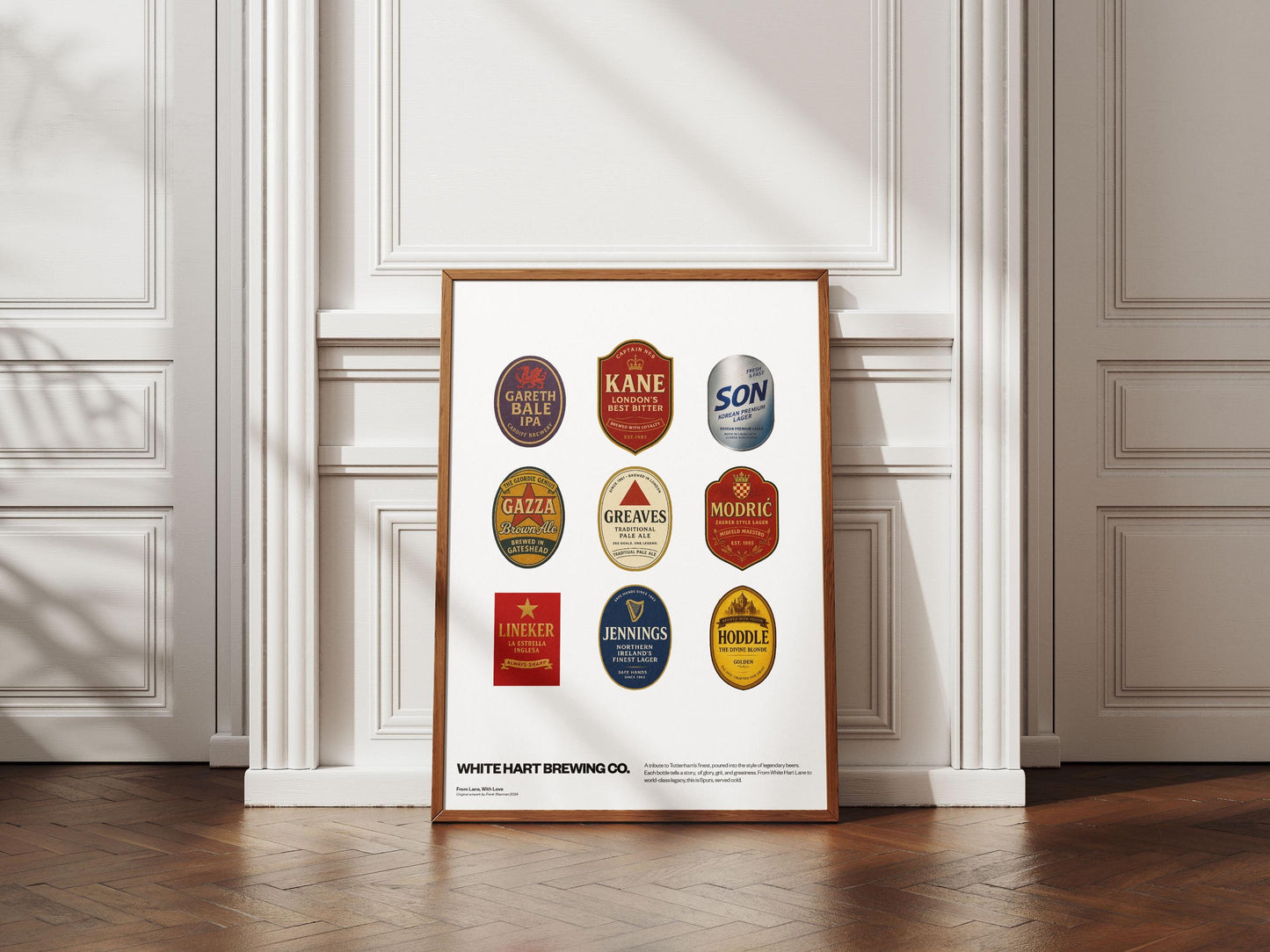 Tottenham Hotspur Legends beer mat poster White Hart Lane - Stadium Poster Print A4 A3 painting, ground, Spurs