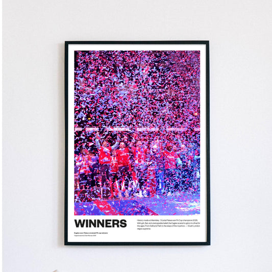 Crystal Palace Fa cup winners - Trophy lift - Selhurst Park - Poster Print A4 A3 painting - Stadium ground - Ultras - Holmesdale Fanatics