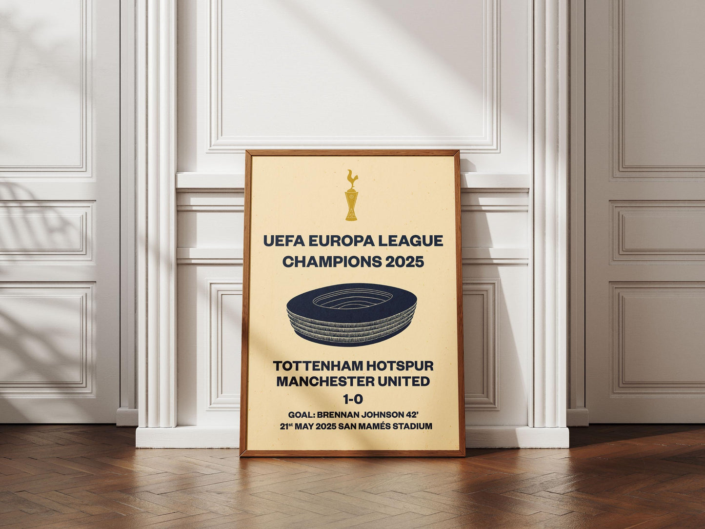 Tottenham Hotspur - Europa League winners - Vintage style- Poster Print A4 A3 painting, Spurs, son heung-min