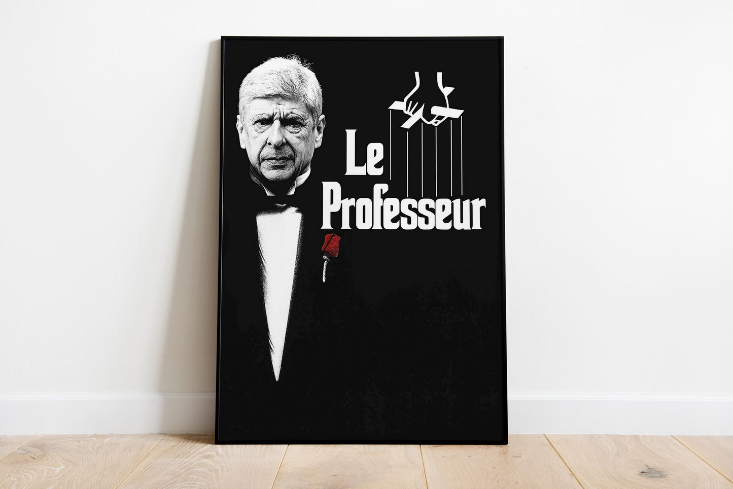 Arsenal - Arsene Wenger - the godfather - print painting AFC Gunners Henry, Saka, Ødegaard, Rice, Wright | Emirates Stadium