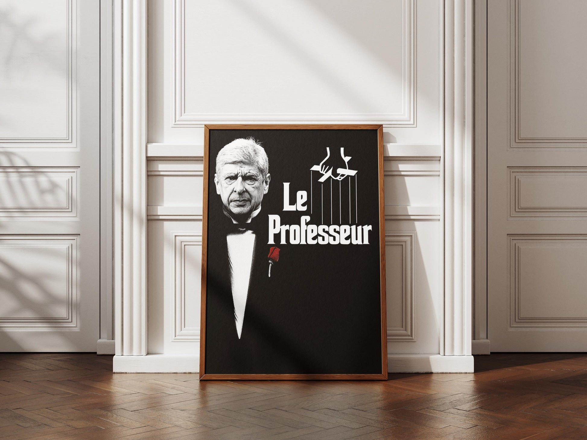 Arsenal - Arsene Wenger - the godfather - print painting AFC Gunners Henry, Saka, Ødegaard, Rice, Wright | Emirates Stadium