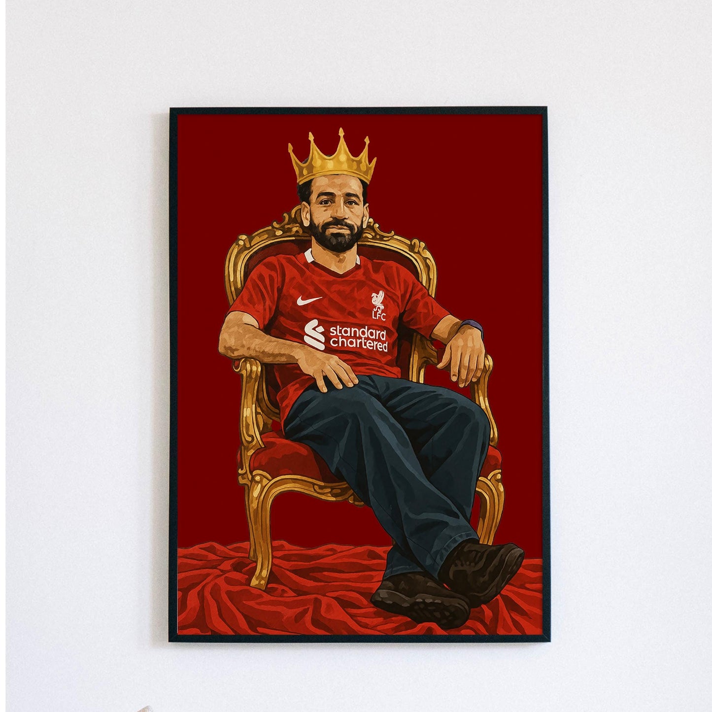 Mohamed Salah Liverpool 2025 Premier League winners | trophy lift | Anfield, Liverpool FC Poster, Wall Art, Home Decor, Gift, Print LFC Mo