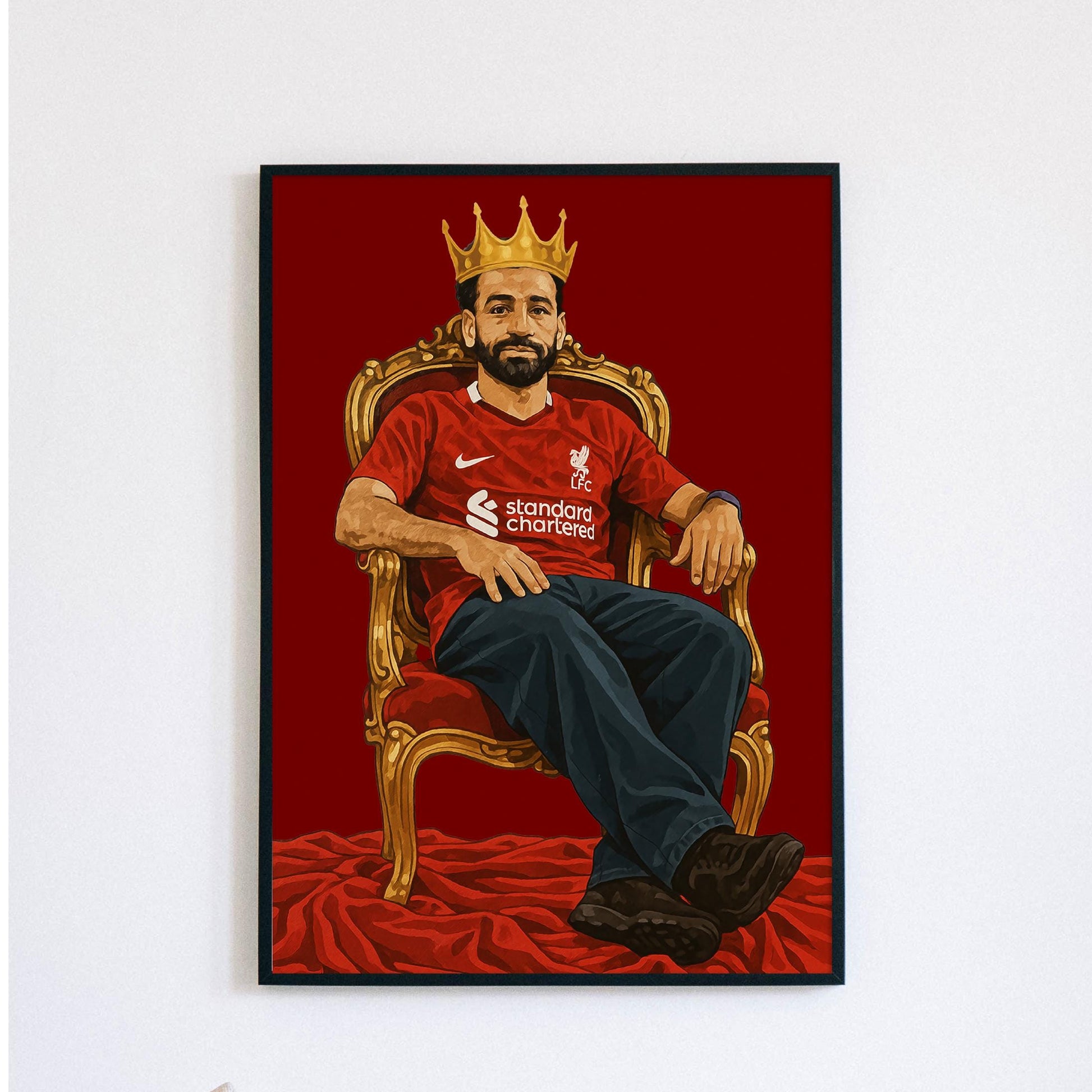 Mohamed Salah Liverpool 2025 Premier League winners | trophy lift | Anfield, Liverpool FC Poster, Wall Art, Home Decor, Gift, Print LFC Mo