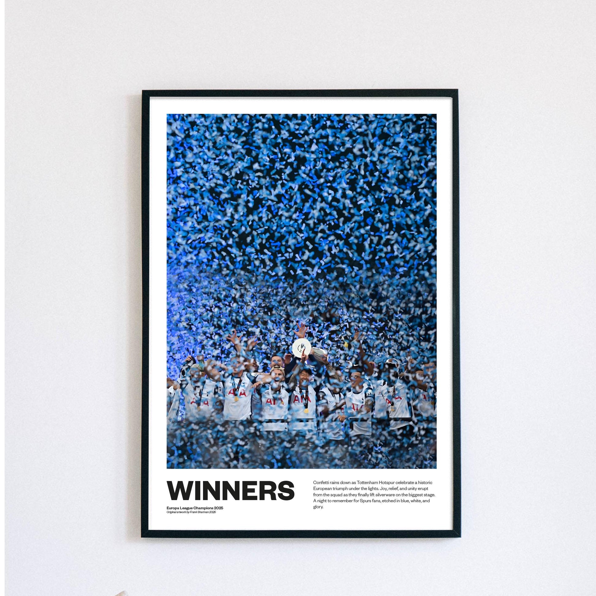 Tottenham Hotspur - Europa League winners - trophy lift - Stadium Poster Print A4 A3 painting, Spurs, son heung-min