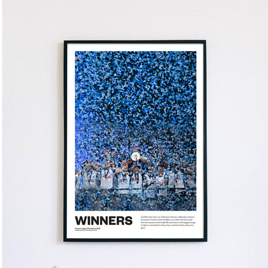 Tottenham Hotspur - Europa League winners - trophy lift - Stadium Poster Print A4 A3 painting, Spurs, son heung-min