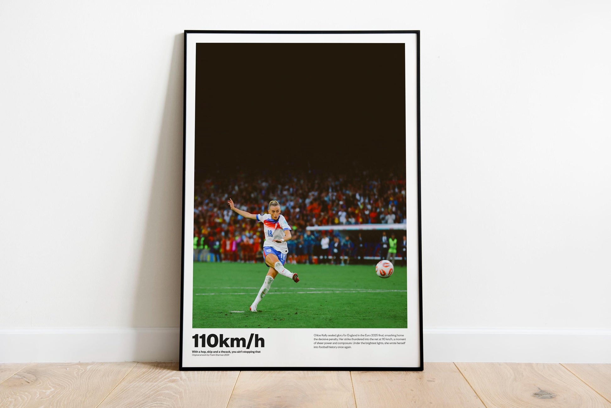 England Lionesses Euro 2025 Winners Ladies Football Poster Print Vintage painting, Chloe Kelly, Hannah Hampton, lucy bronze, penalty