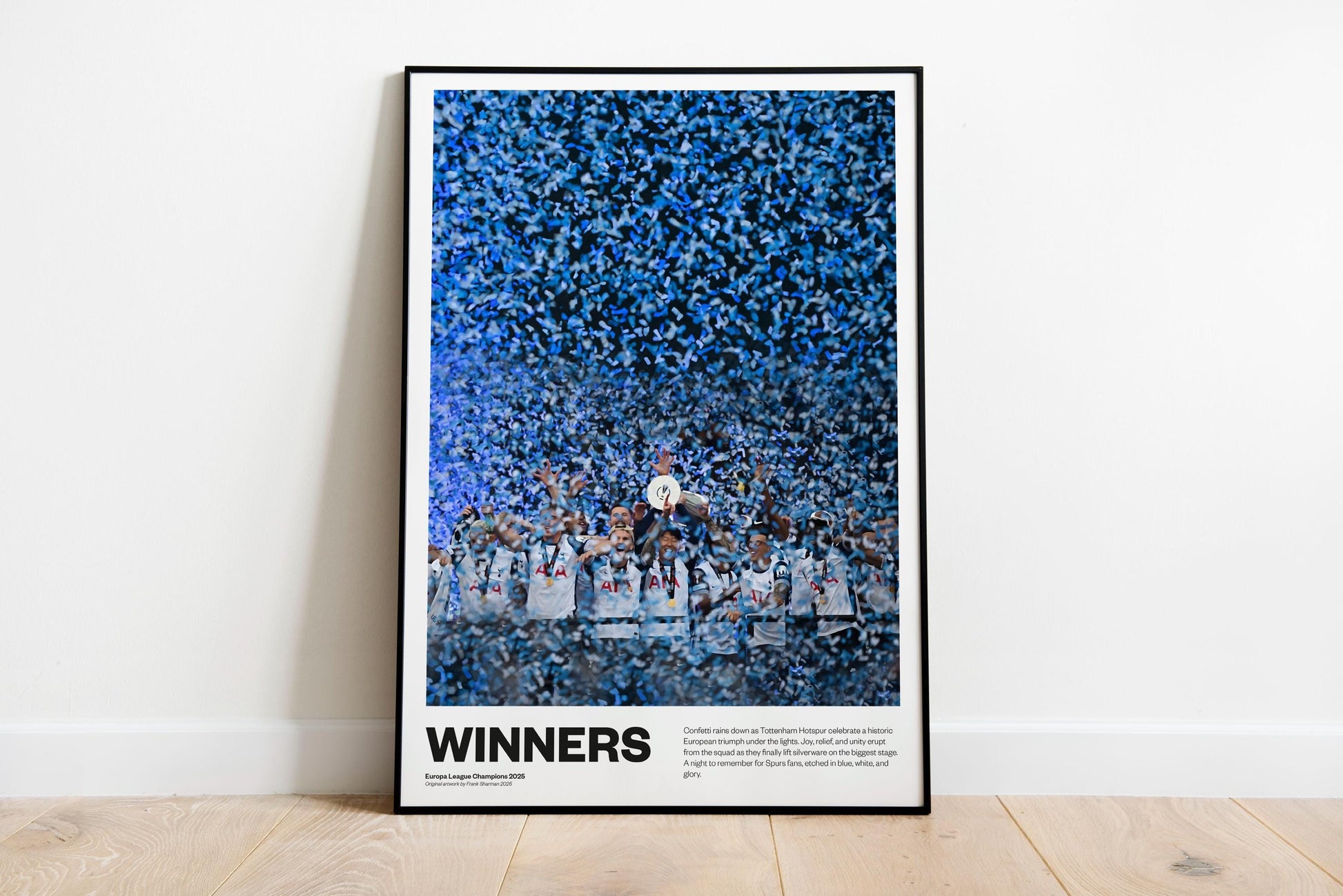 Tottenham Hotspur - Europa League winners - trophy lift - Stadium Poster Print A4 A3 painting, Spurs, son heung-min