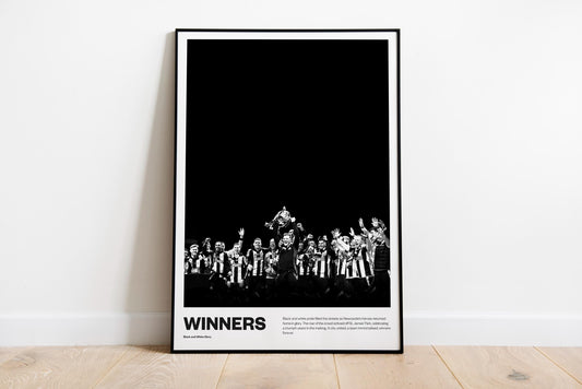 2025 Carabao Cup Newcastle NUFC Football Poster Print Retro | The Magpies | History | Wall Decoration | Gift Poster | St. James' Park