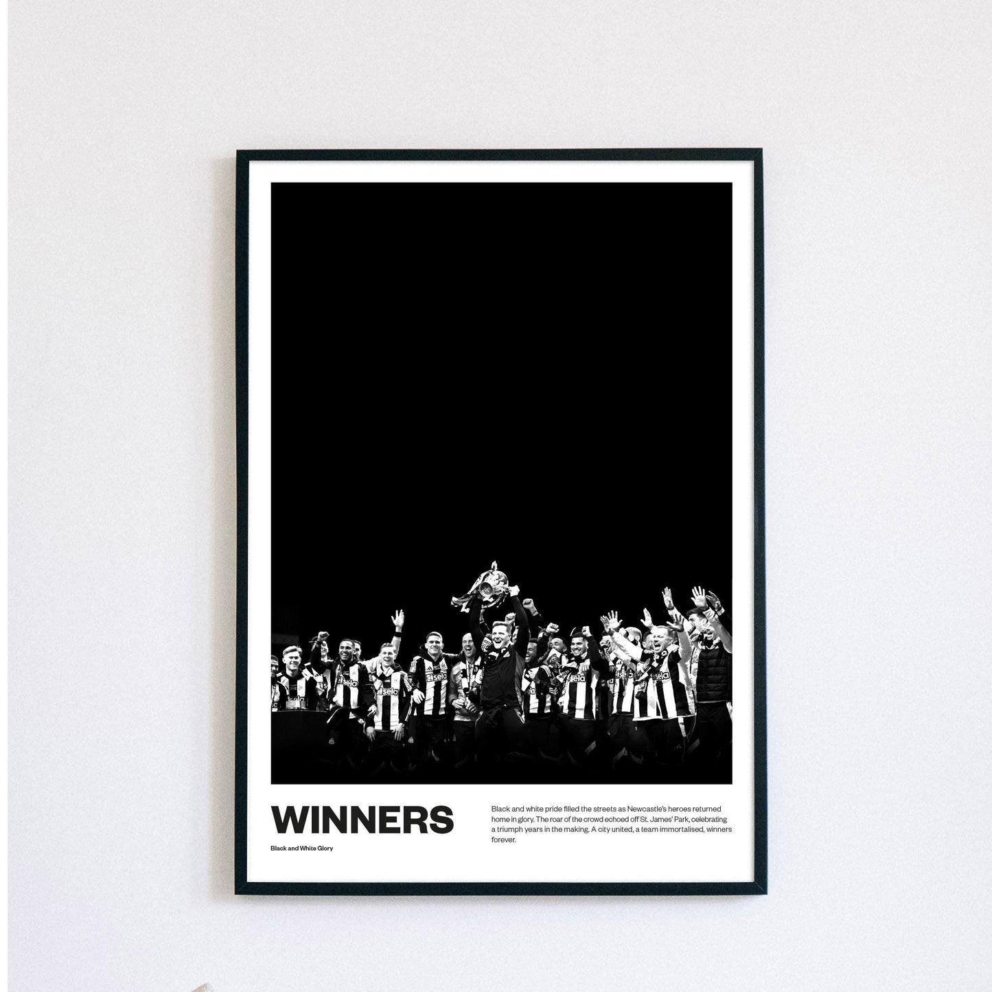 2025 Carabao Cup Newcastle NUFC Football Poster Print Retro | The Magpies | History | Wall Decoration | Gift Poster | St. James' Park