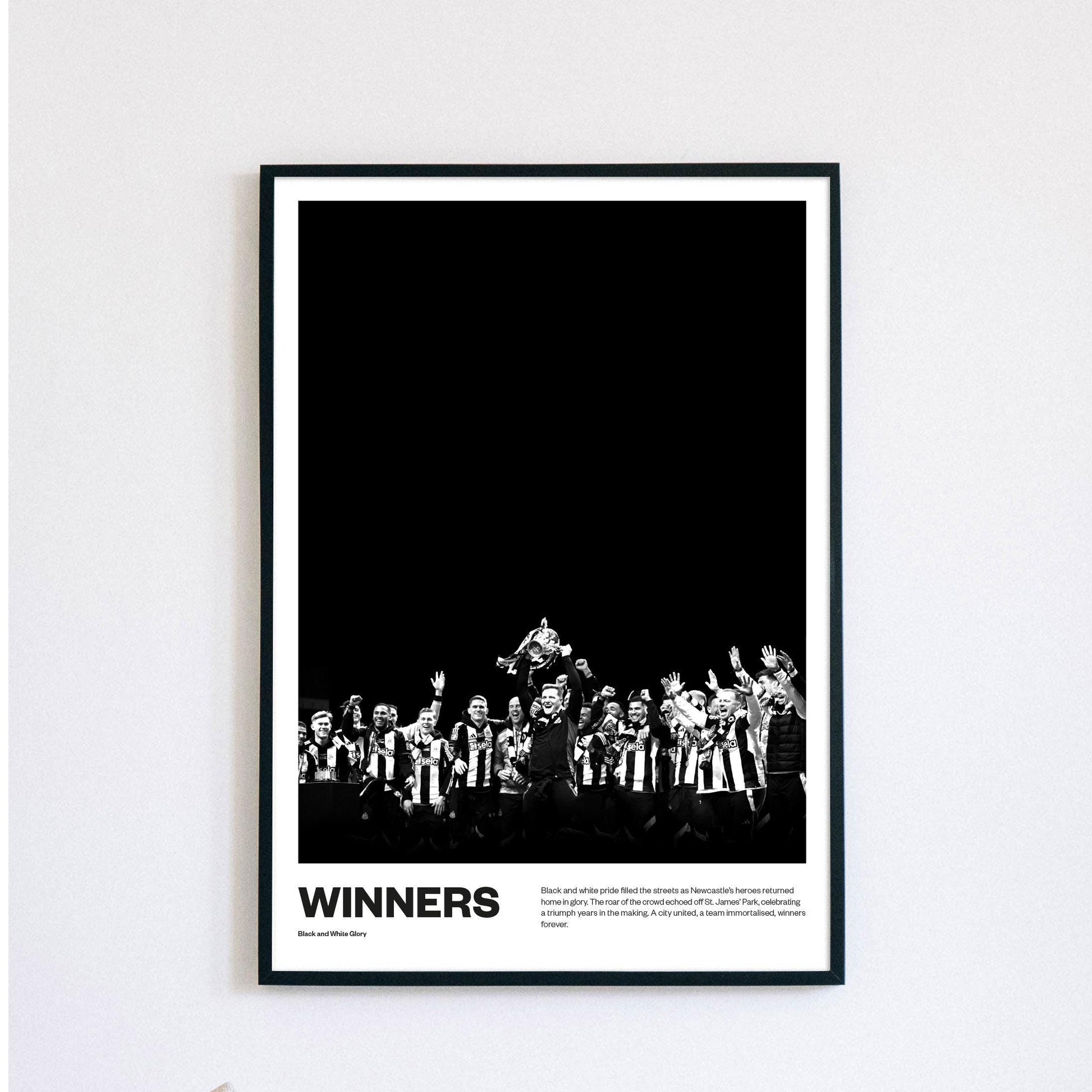 2025 Carabao Cup Newcastle NUFC Football Poster Print Retro | The Magpies | History | Wall Decoration | Gift Poster | St. James' Park