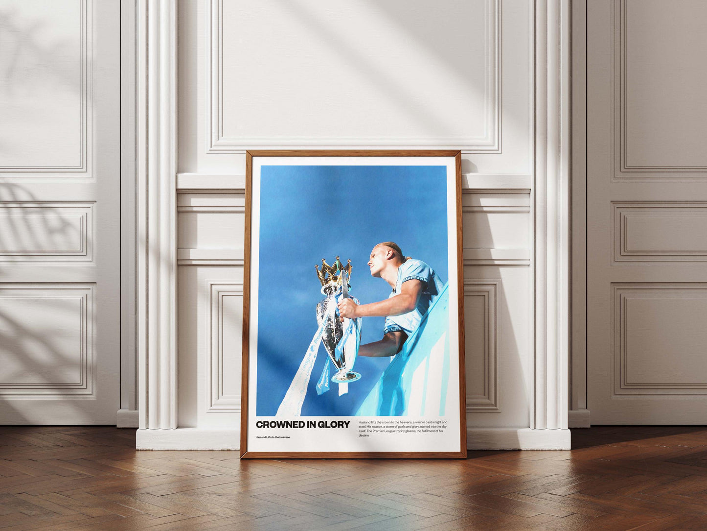 Erling Haaland - Manchester City Treble Poster | 2023 Parade Celebration Print | Champions League, Premier League & FA Cup Football Poster